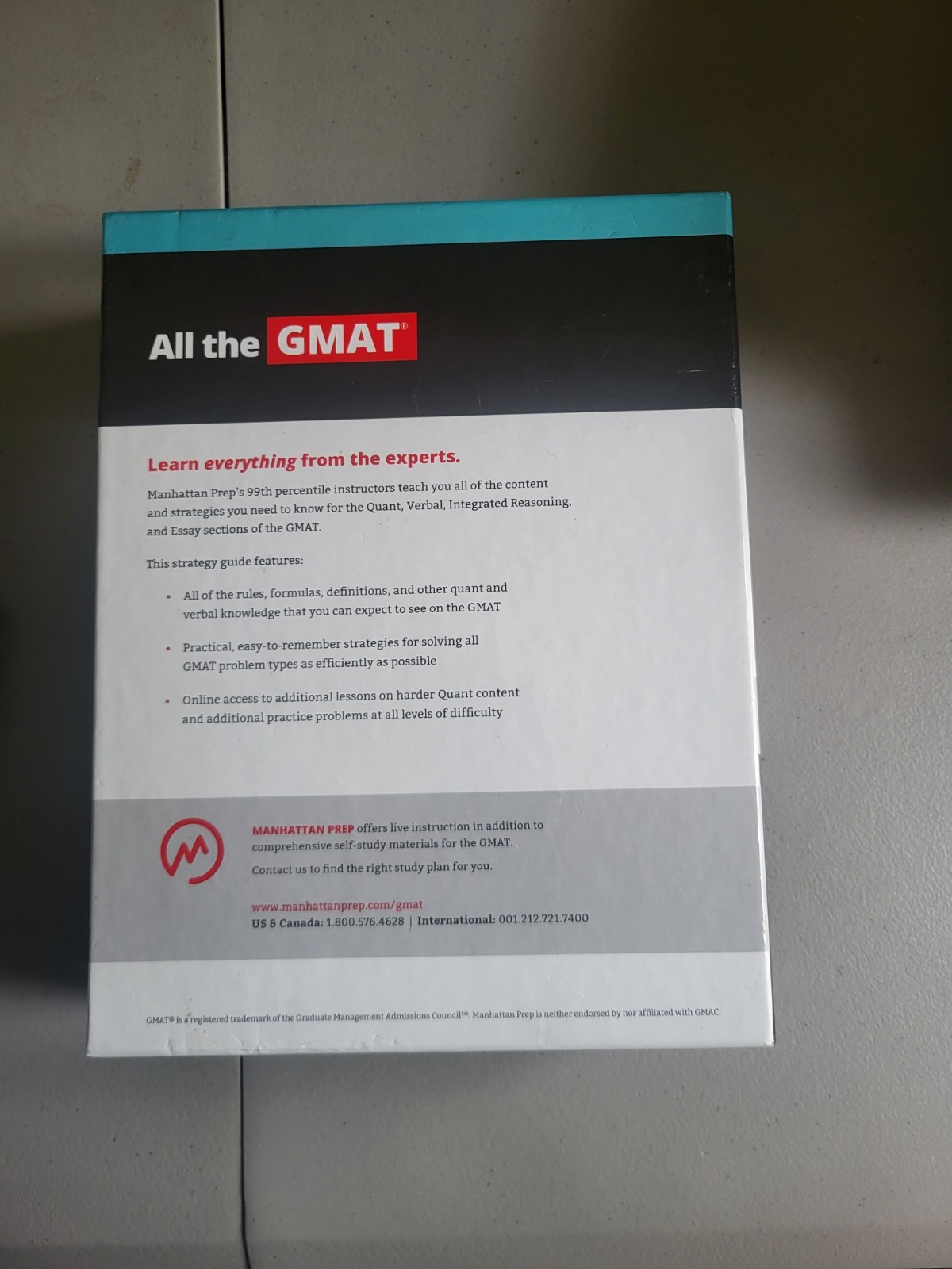 Manhattan Prep Gmat Prep Ser.: All the GMAT by Manhattan Prep (2019, Trade…