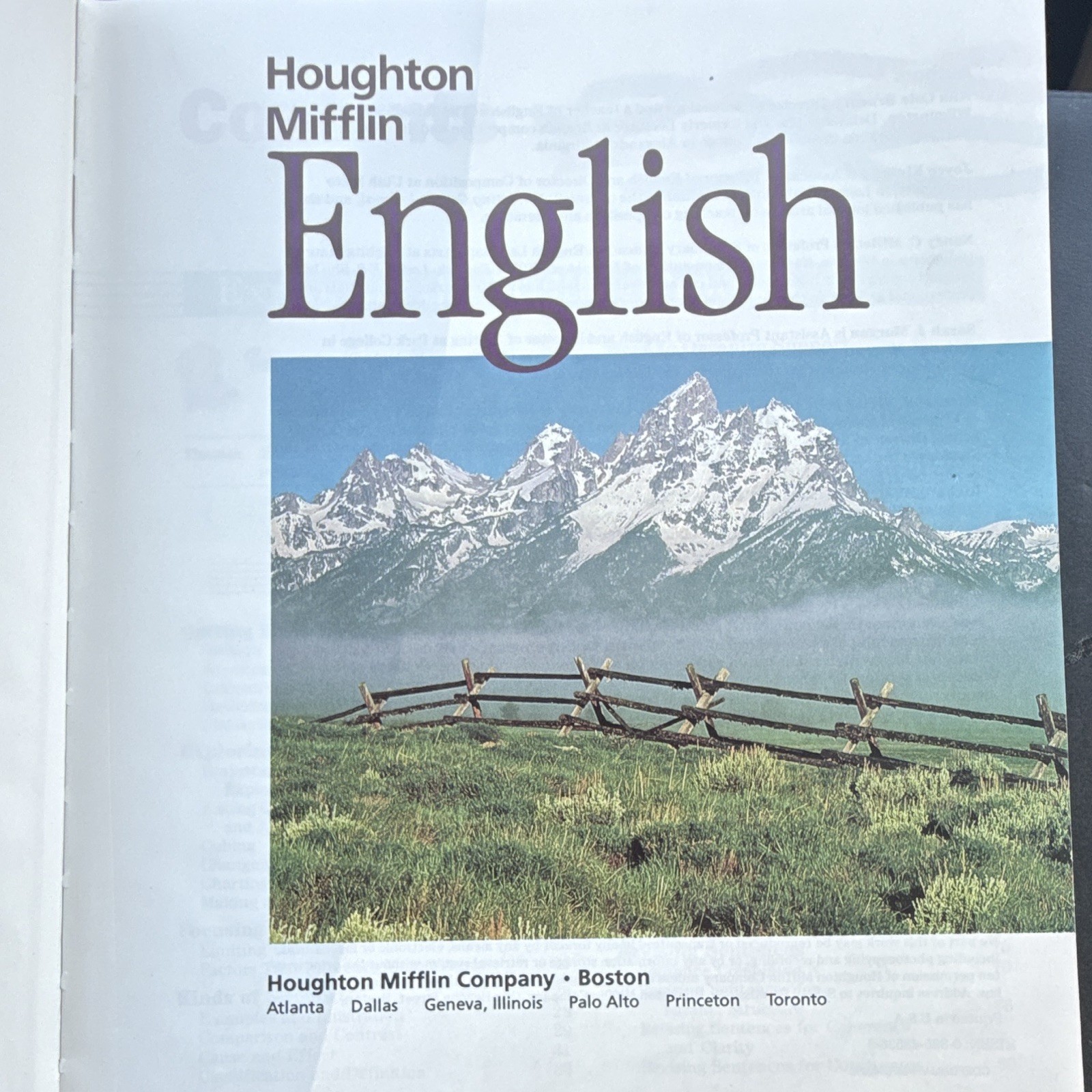 Houghton Mifflin English Hardcover Textbook 1990 K-8 2-22076