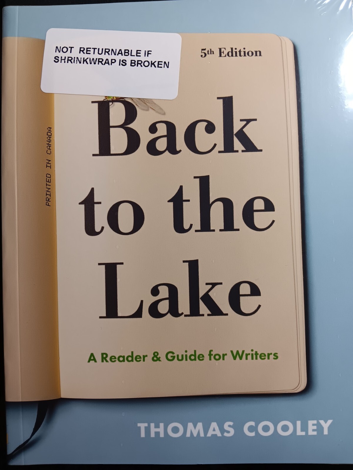 Back to the Lake: A Reader & Guide for Writers 5th Edition by Thomas Cooley
