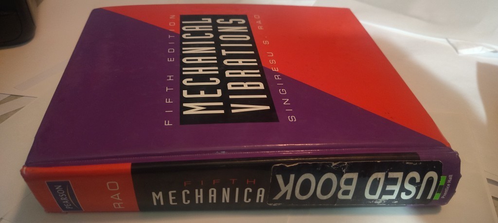 Mechanical Vibrations fifth ed. book Singiresu S. Rao 2010 HC