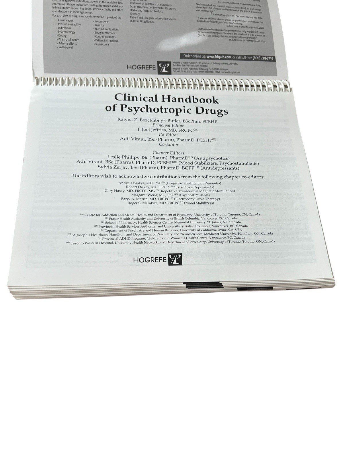 Clinical Handbook of Psychotropic Drugs by J. Joel Jeffries, Adil S. Virani and
