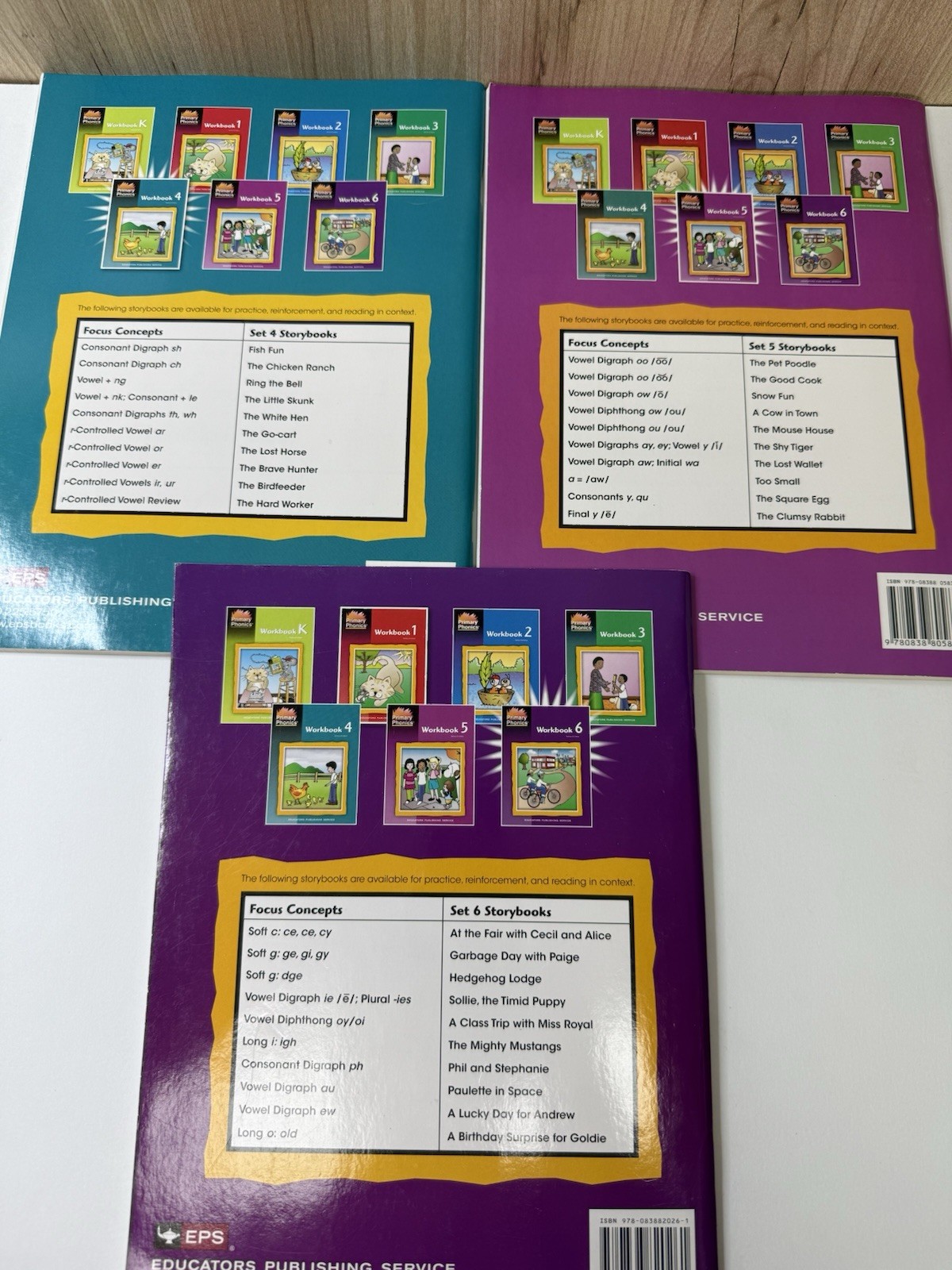 Primary Phonics Student Workbook Set 2-6 *NEW