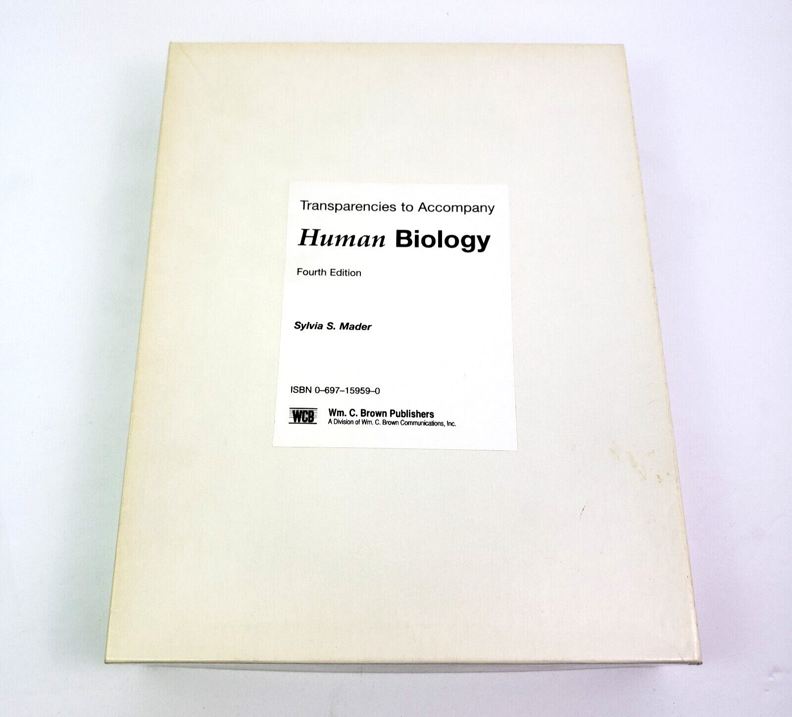 Human Biology 4th Edition Sylvia S Mader Box of Color Transparencies