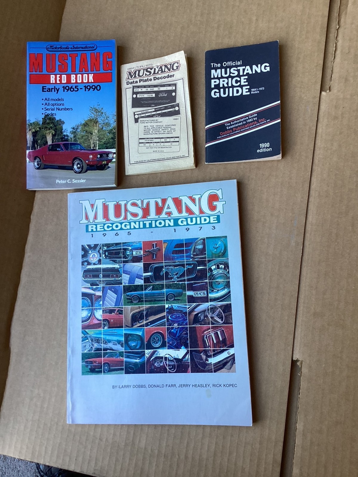 Mustang Books: Recognition Guide, Red Book 1965-90, Plate Decoder & Price Guide