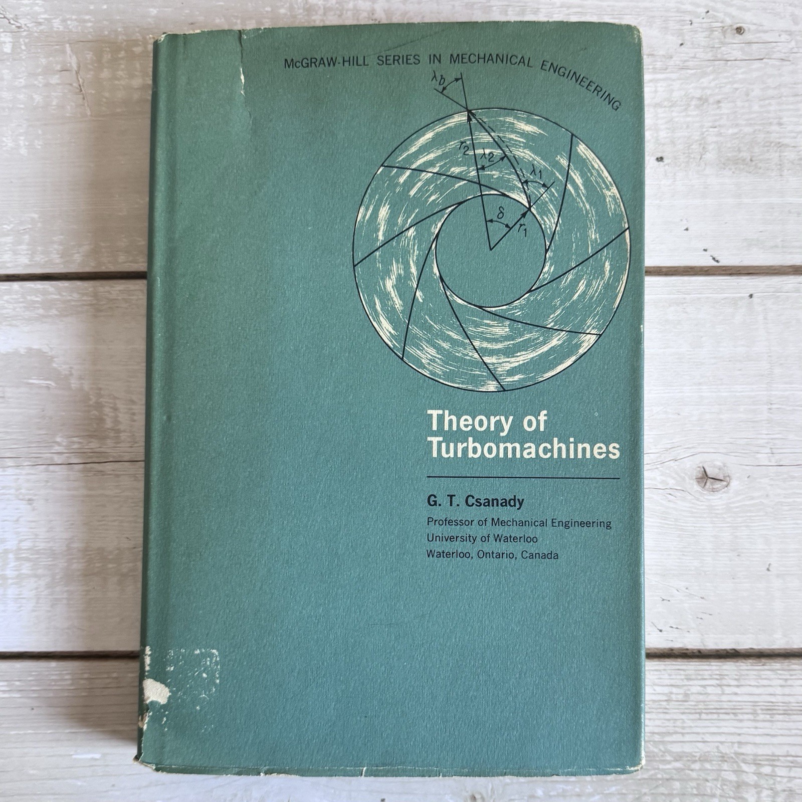 Vintage Theory of Turbomachines by G.T. Csanady 1964 HC/DJ Mechanical Eng. Ser.