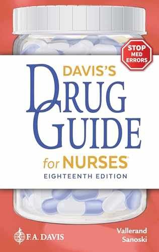 Davis’s Drug Guide for Nurses – Paperback, by Vallerand PhD RN – Very Good c