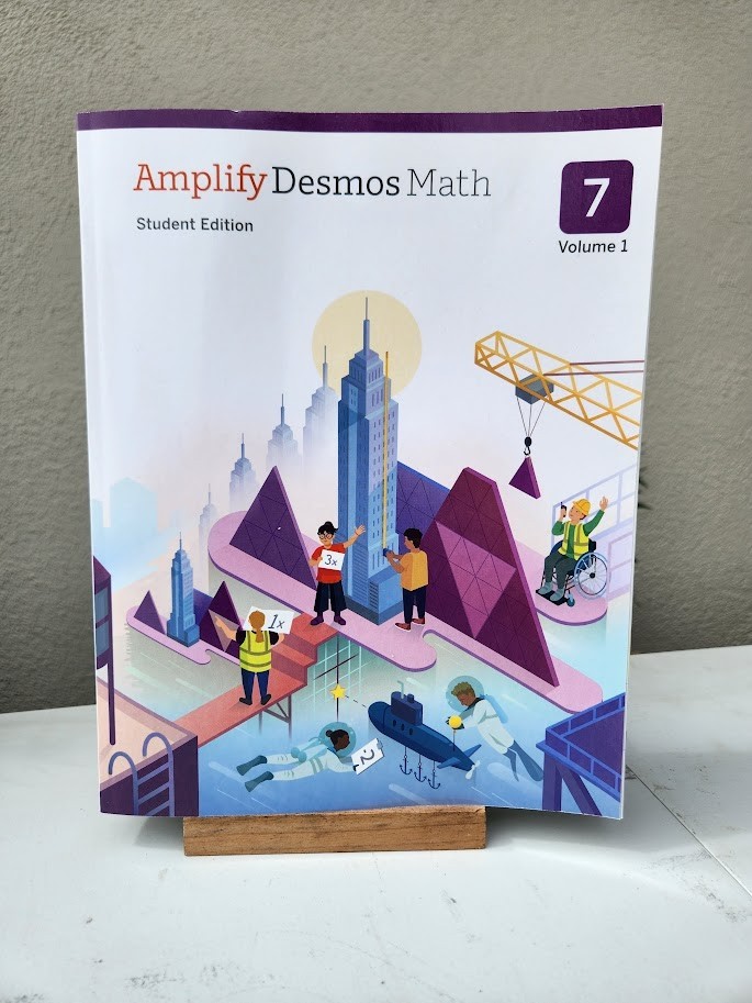 Amplify Desmos Math Grade 7 Volume 1 California Student Edition Book Workbook Ma