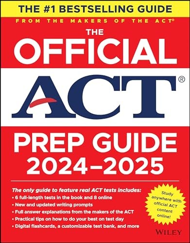 The Official ACT Prep Guide 2024-2025: Book + 9…, ACT