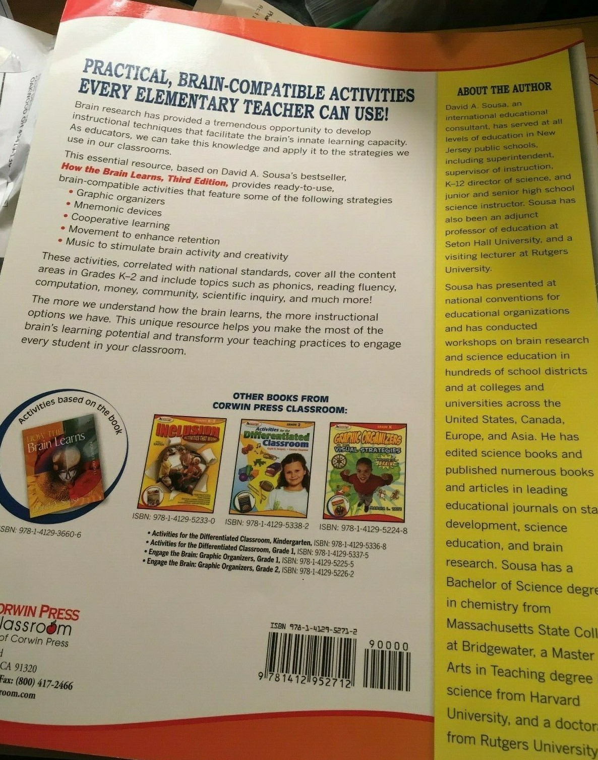 Brain-Compatible Activities Book, Elementary Grades K-2 Lots of Fun! Great Gift!
