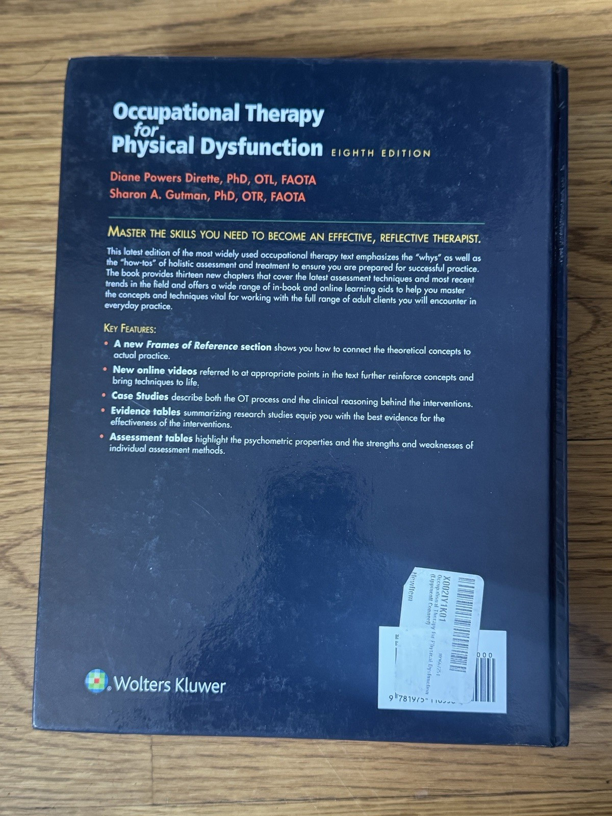Occupational Therapy for Physical Dysfunction – Hardcover eighth edition