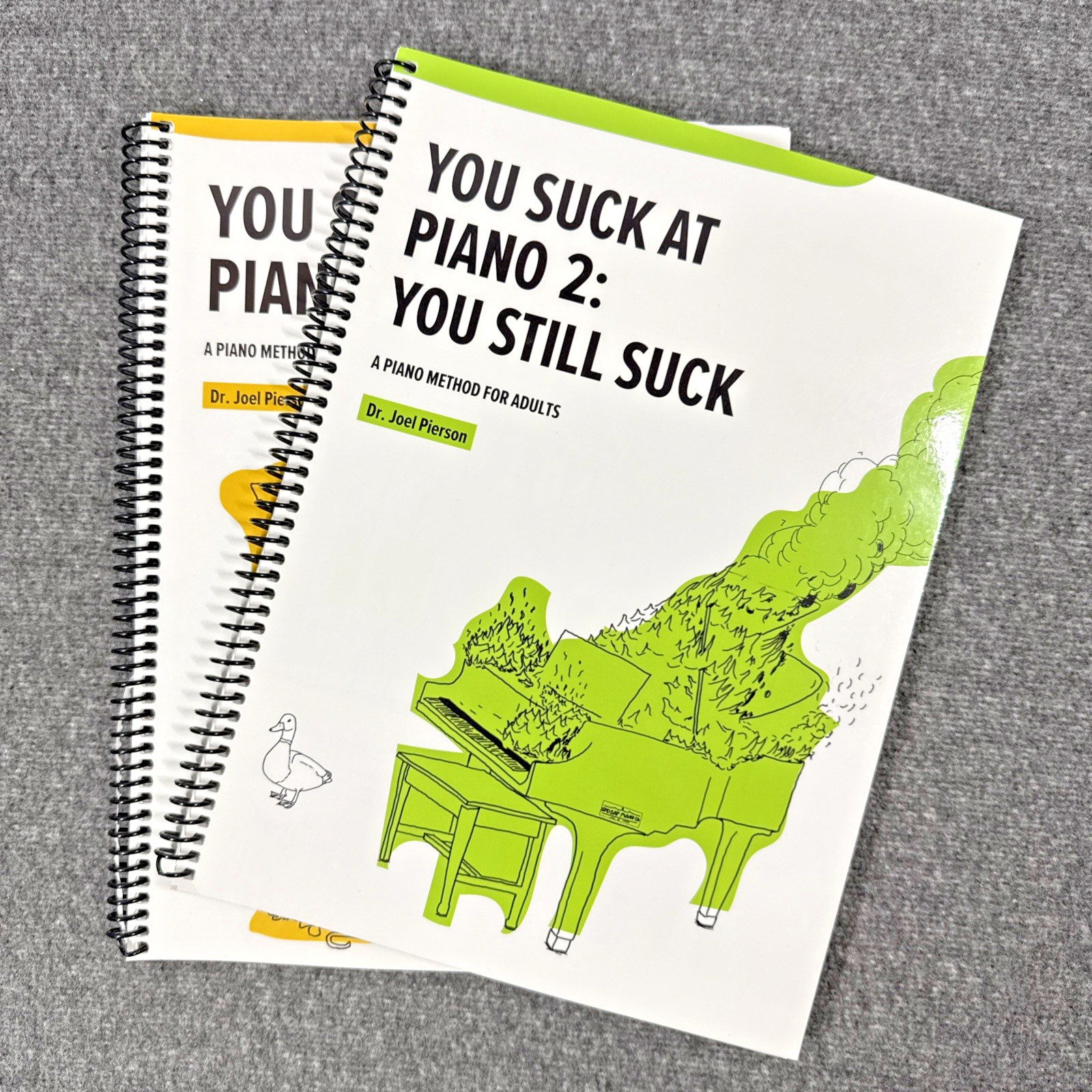 Rare You Suck At Piano 1 & 2 Joel Pierson A Piano Method for Adults HTF OOP
