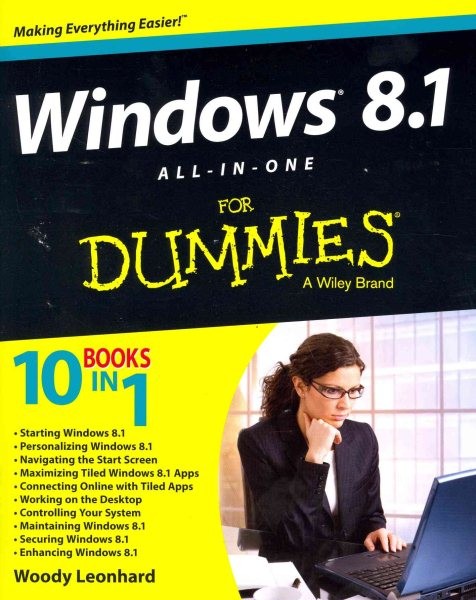 Windows 8.1 All-in-One for Dummies, Paperback by Leonhard, Woody, Like New Us…
