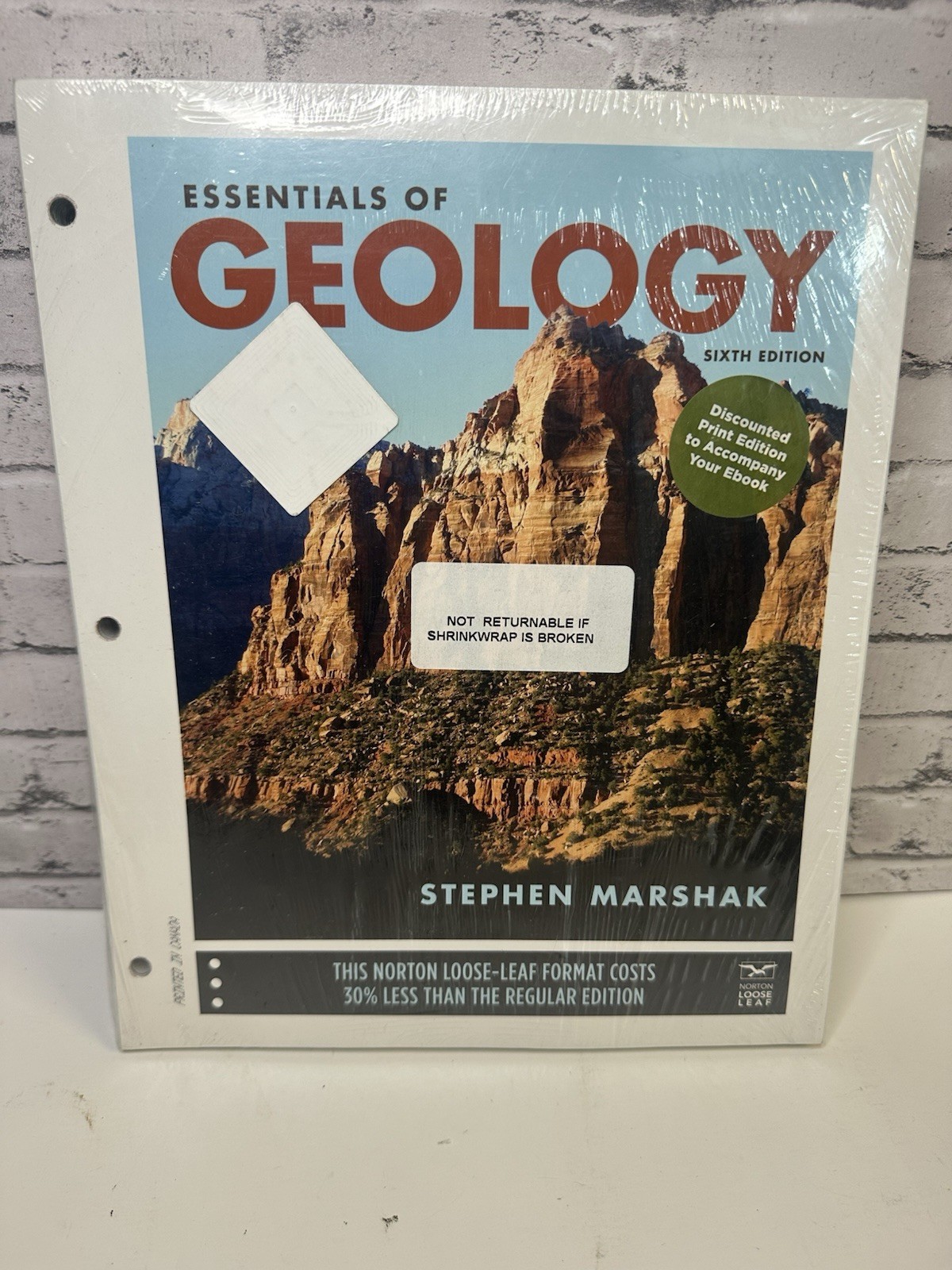 Essentials of Geology, 6th Edition by Stephen Marshak NEW, Loose Leaf