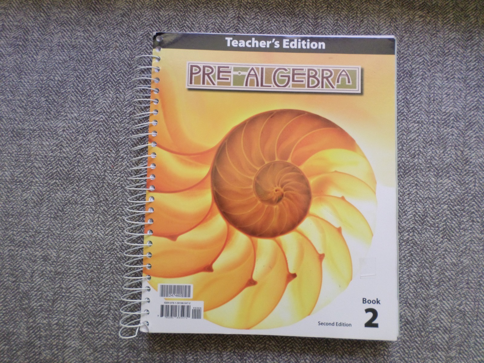 BJU Press Pre-Algebra Teacher&rsquo;s Edition Book 2 2nd Ed Ring/Wire Bound 2015