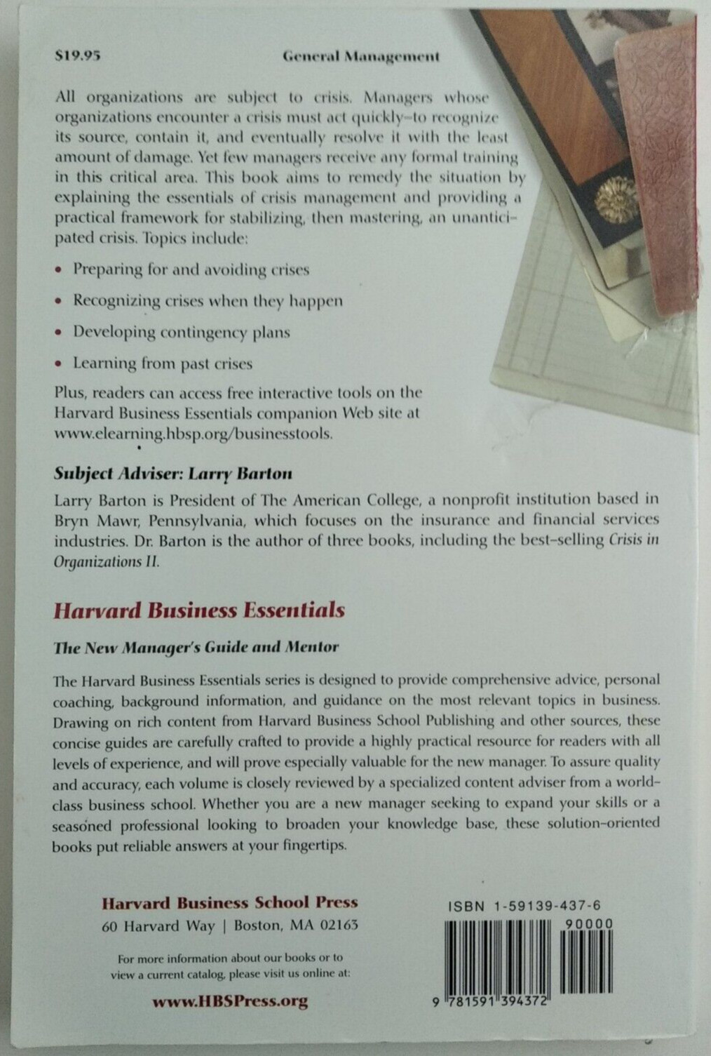 3 BOOKS on Crisis Management – Harvard Business School (2) 2000´s Paperbacks