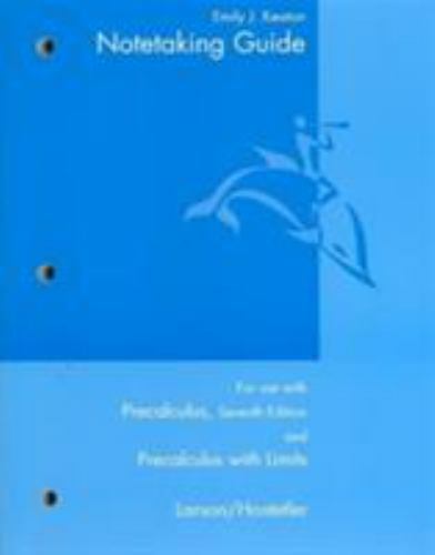 Larson Precalculus With Limits Notetaking Guide Printed