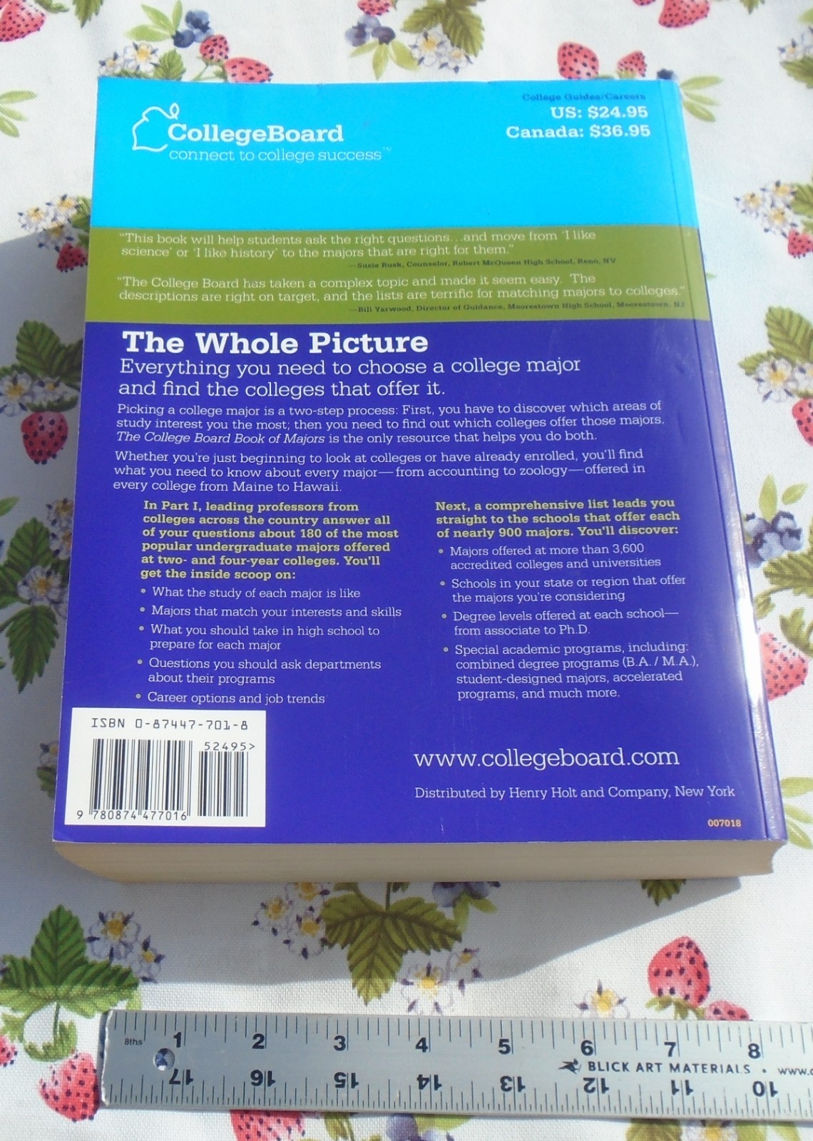 The College Board Book of Majors FIRST EDITION PAPERBACK