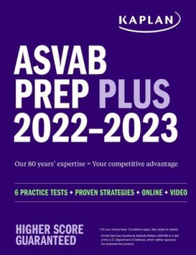 ASVAB Prep Plus 20222023: 6 Practice Tests Proven Strategies – VERY GOOD