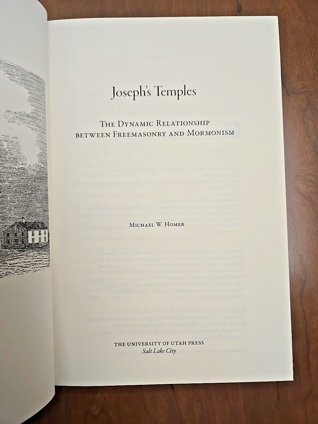 Joseph’s Temples Homer Hardcover w/ Dust Jacket LDS Theology Freemasonry
