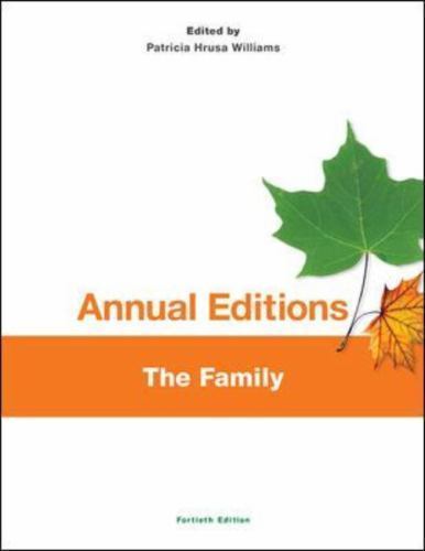 Annual Editions: The Family, 40/e, Williams, Patricia,