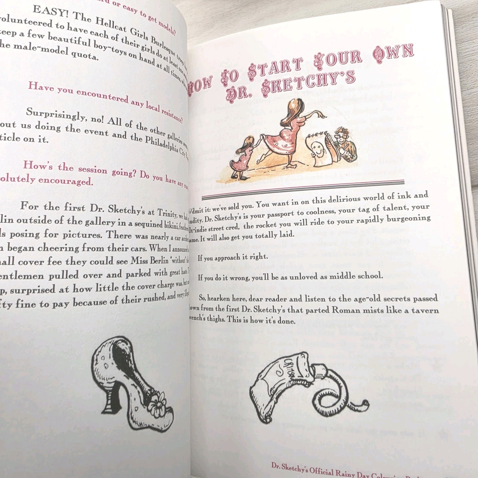 Dr. Sketchy’s Official Rainy Day Colouring Book, Molly Crabapple & John Leavitt,