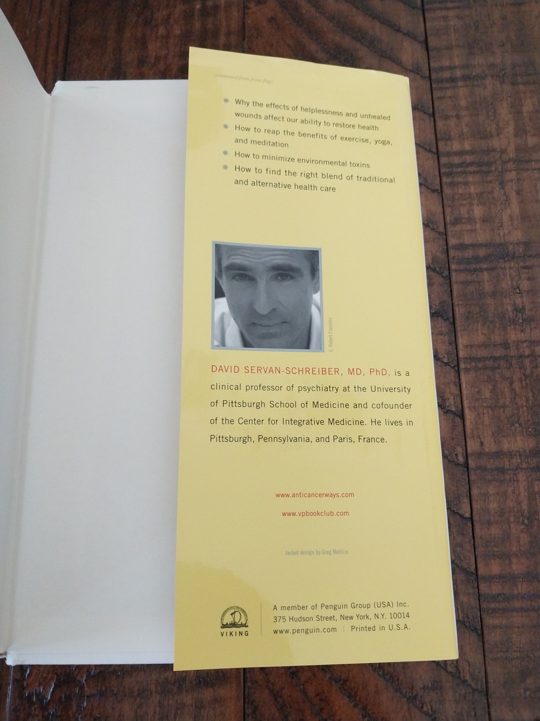 Anticancer : A New Way of Life by David Servan-Schreiber (2008, Hardcover)