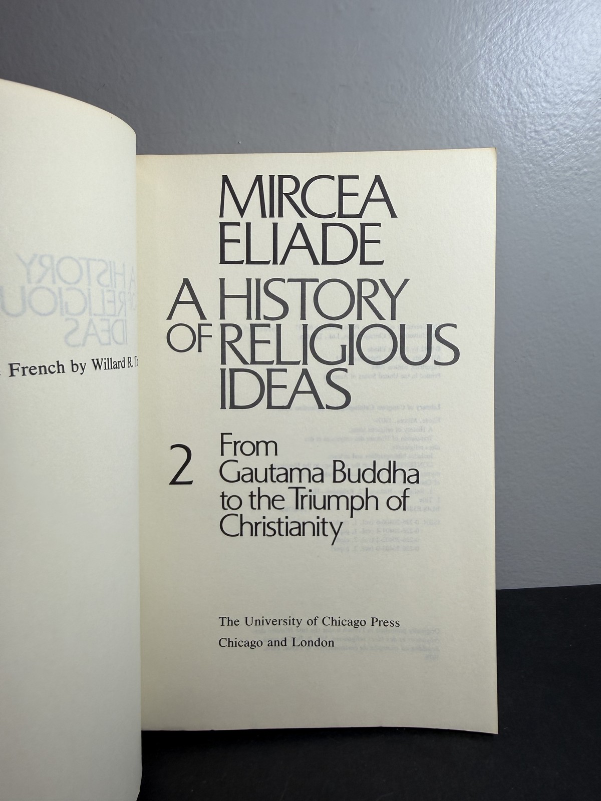 Mircea Eliade A History of Religious Ideas Vol 2 Paperback 1984 University of