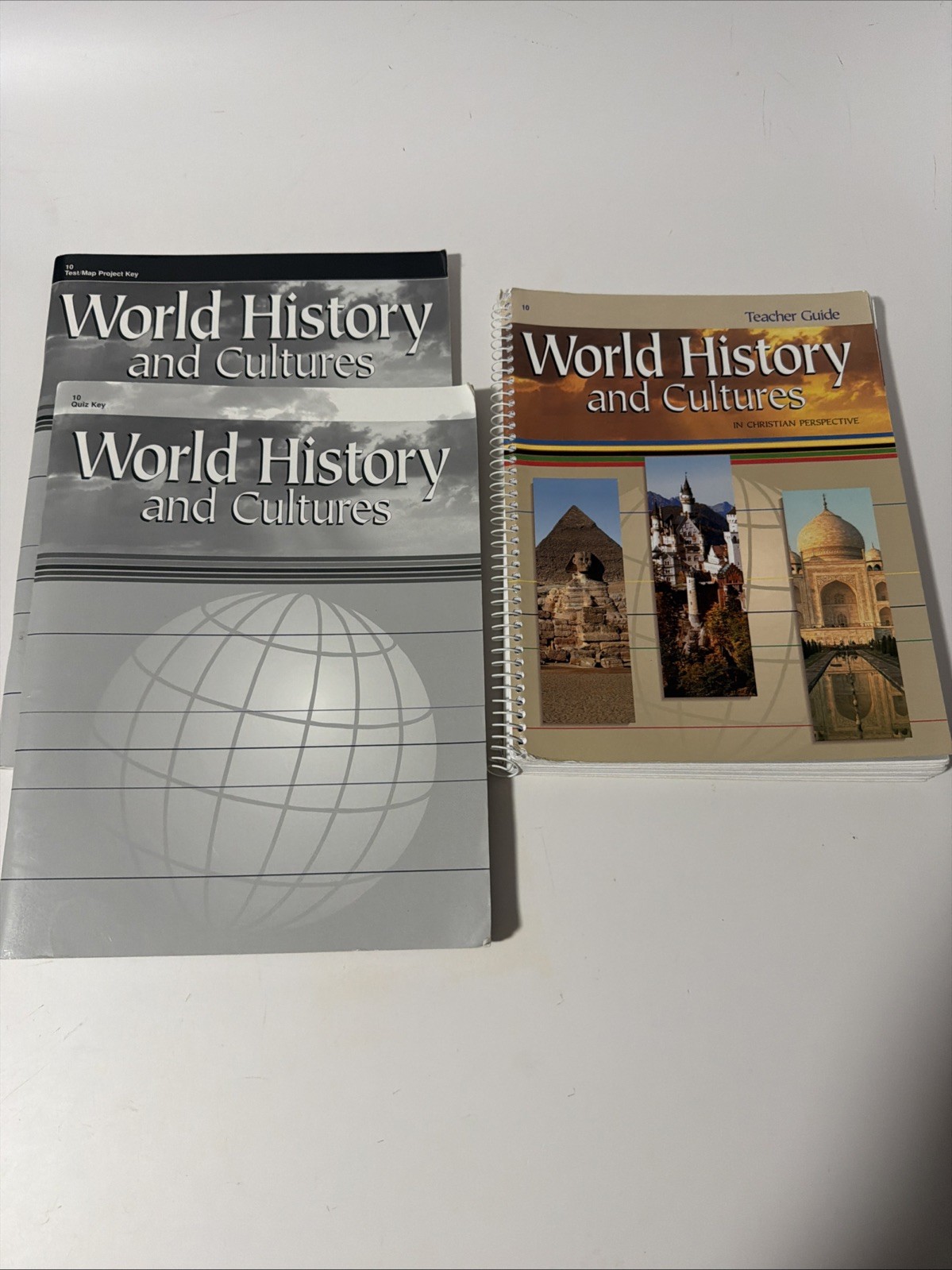 A Beka World History and Cultures Teacher Textbook, Test, Quiz Key Lot Grade 10