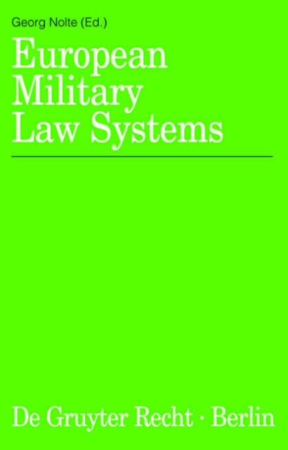 Nolte – European Military Law Systems – New hardback or cased book – X555z