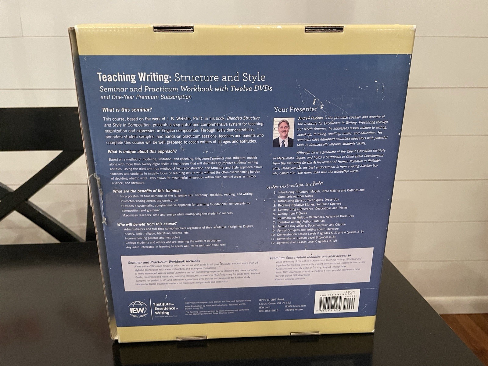 IEW Teaching Writing: Structure and Style, Seminar Workbook and 12 DVDs – 2nd ed