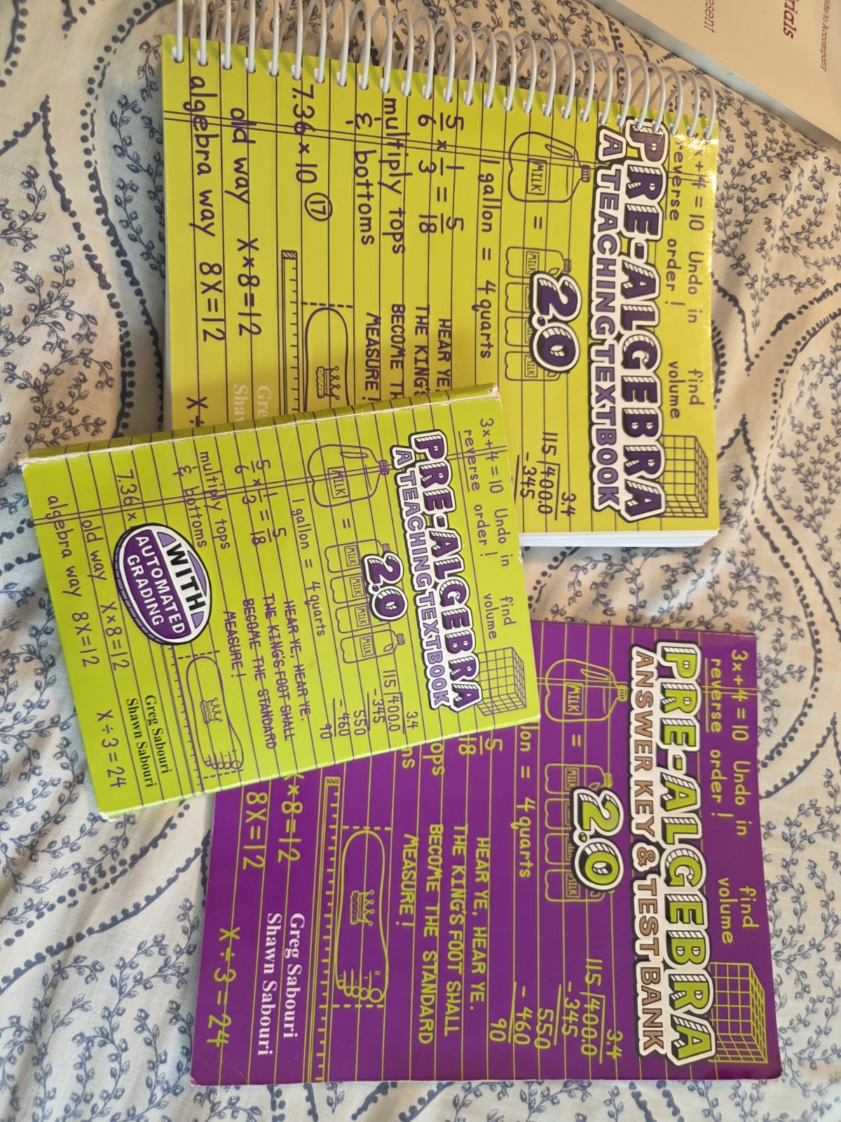 Teaching Textbooks Pre-Algebra 2.0 SET Textbook, Answer Key, CD