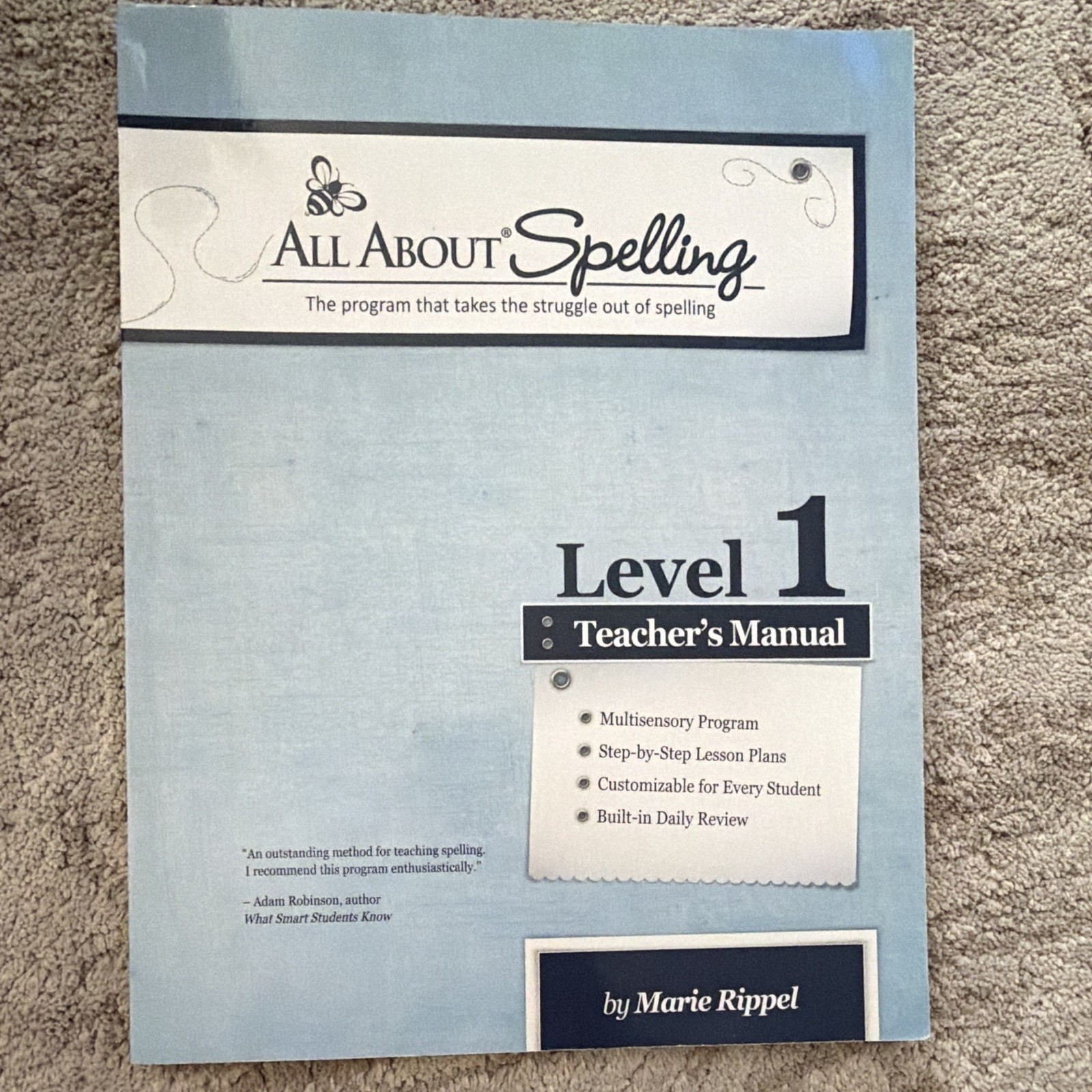 All About Spelling Level 1 Teacher’s Manual Marie Rippel