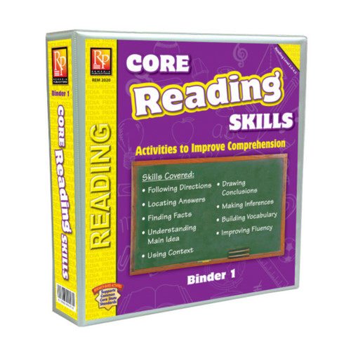 Core Reading Skills Program Binder 200+ Activities Grades 2-4.5 Comprehension PD