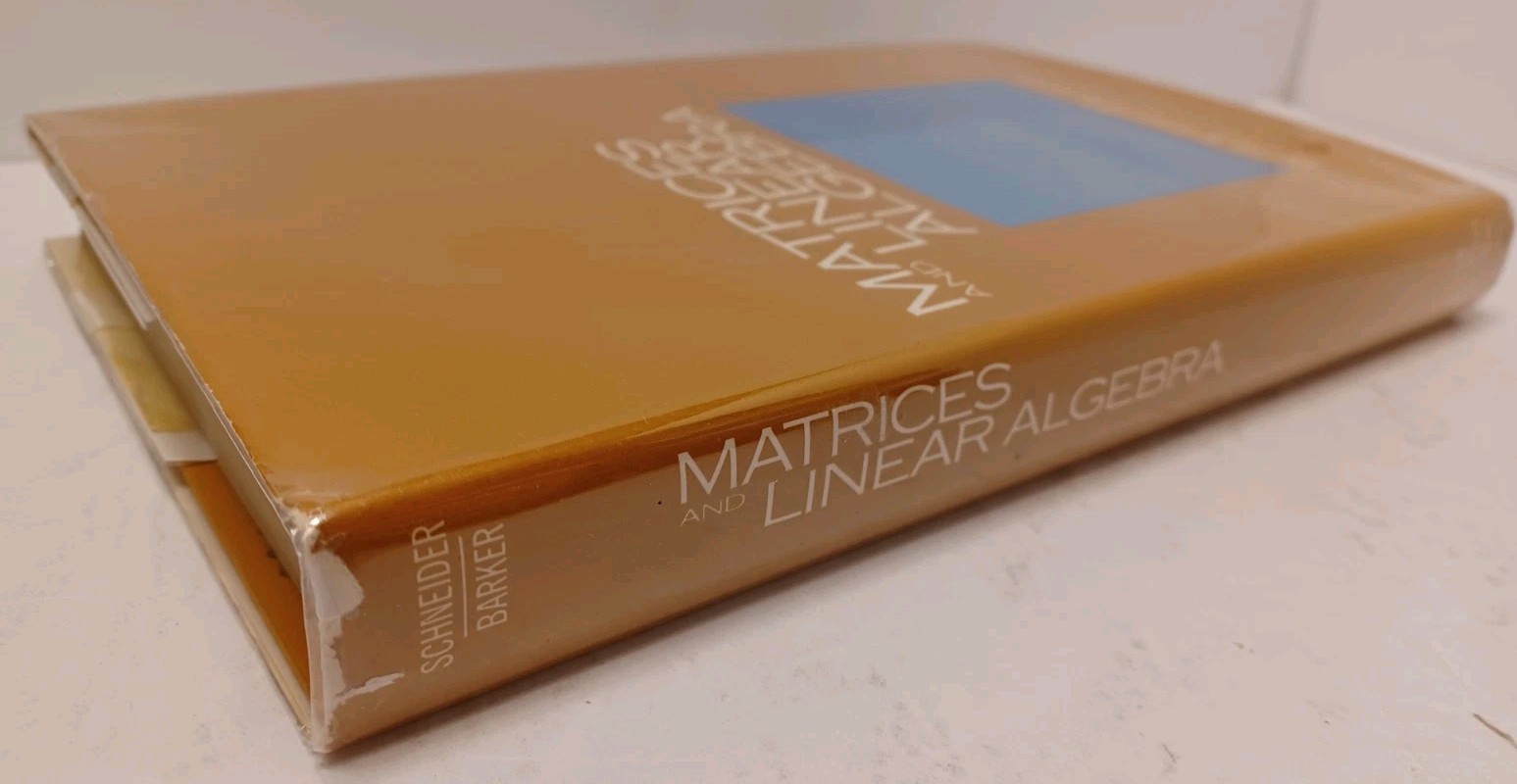 Matrices and LInear Algebra by Hans Schneider & Barker – HC/DJ