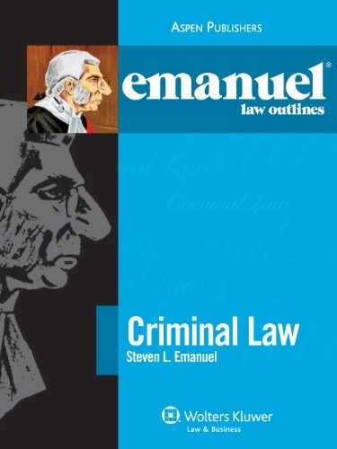 Criminal Law (Emanuel Law – Paperback, by Emanuel Steven L. – Very Good