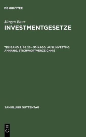 ?? 26 – 55 Kagg, Auslinvestmg, Anhang, Stichwortverzeichnis