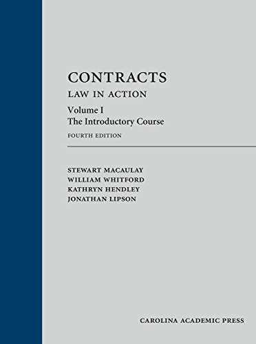 Contracts: Law in – Hardcover, by Macaulay Stewart; Whitford – Very Good j