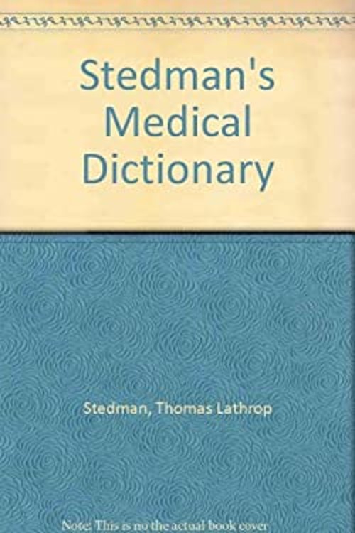 Stedman’s Medical Dictionary Hardcover Thomas Lathrop Stedman