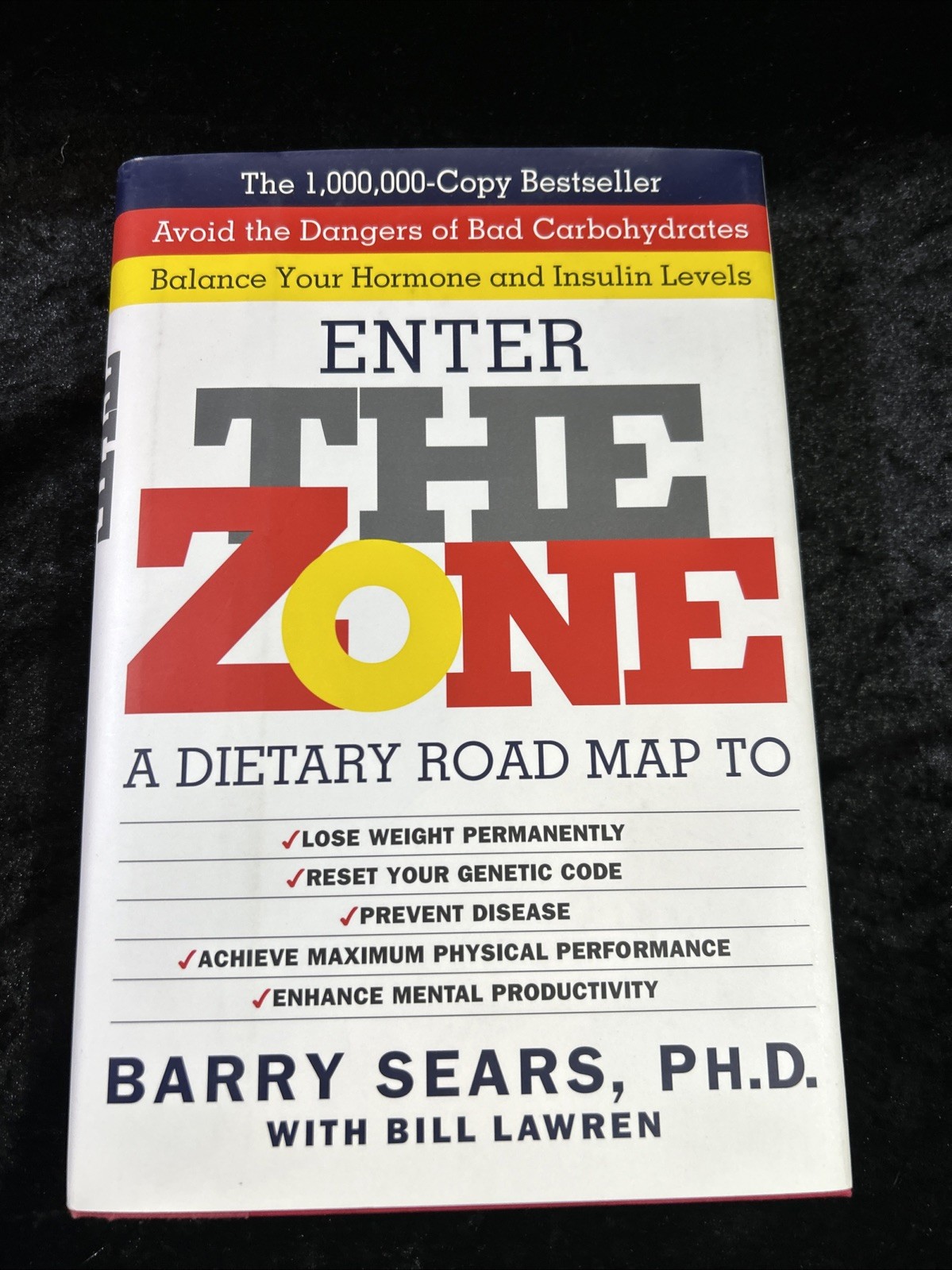 Enter The Zone – Barry Sears (1995, Hardcover, d/j, 1st edition)