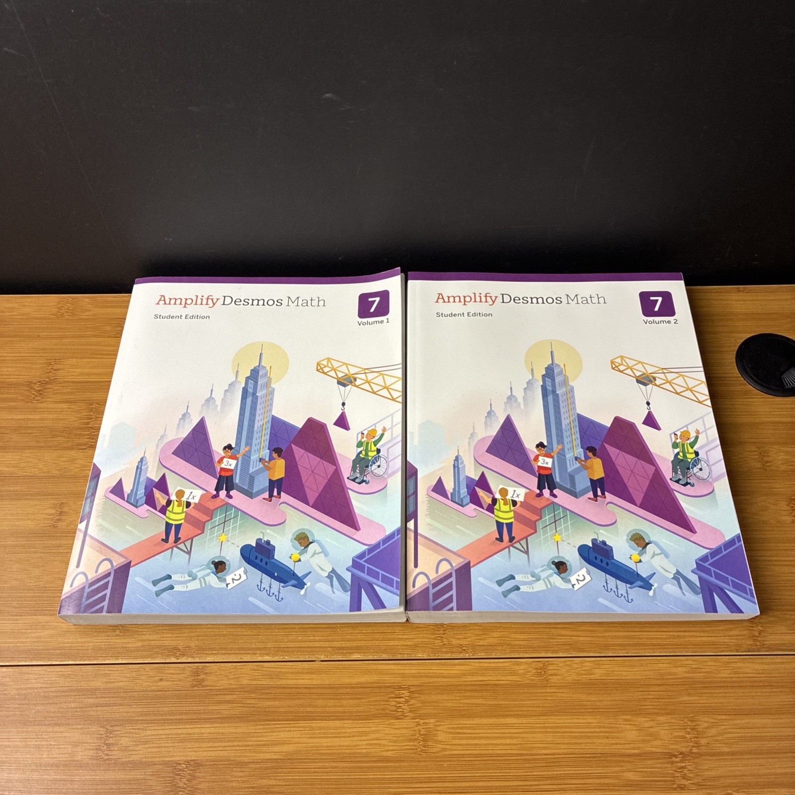 Amplify Desmos Math Student Edition Grade 7 Volume 1 & 2 Books 2026 New Unused