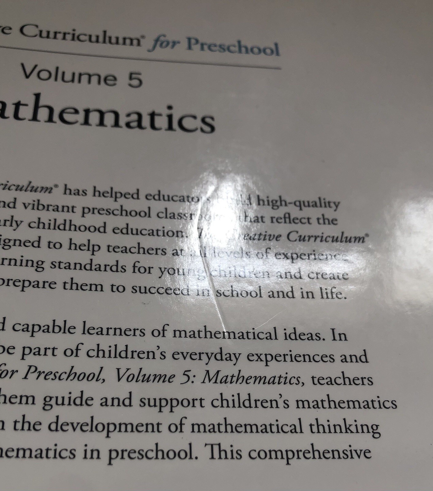 Creative Curriculum for Preschool Volume 5 Mathematics By Teaching Strategies