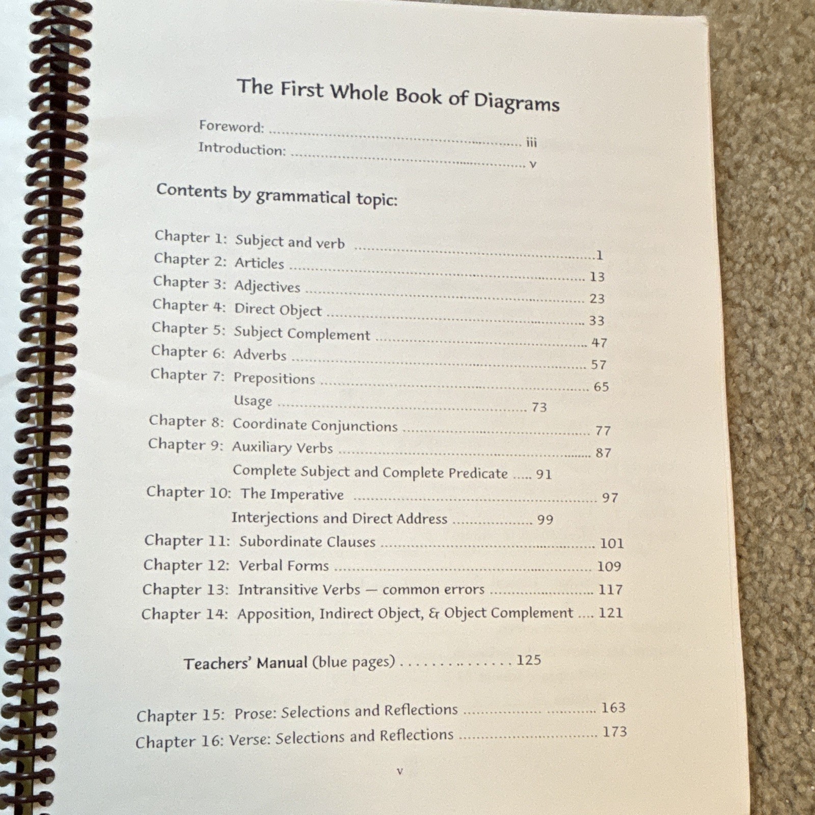 The First Whole Book of Diagrams by Mary Daly Spiral Grammar Textbook