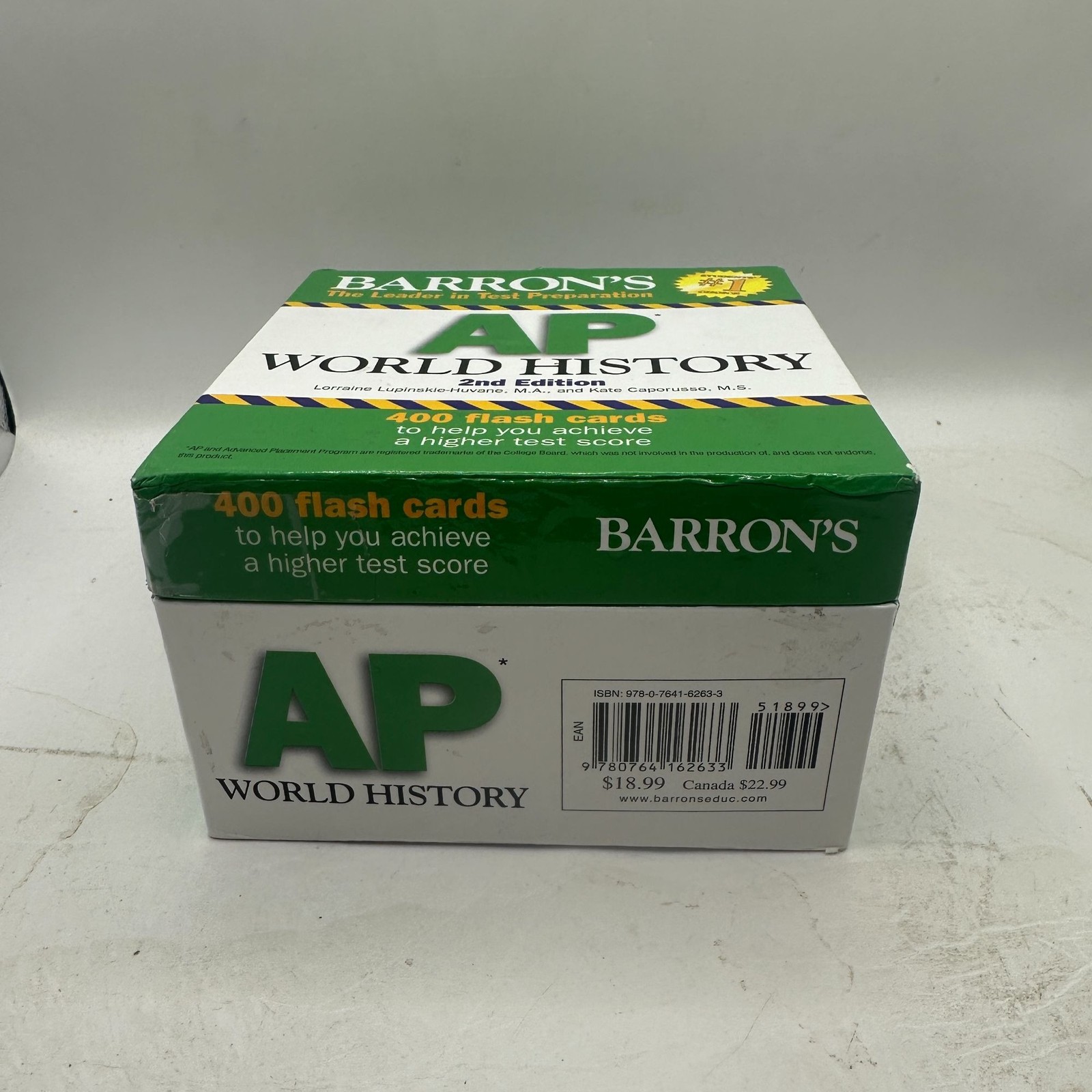 Barrons AP World History Flash Cards 2nd Edition Study Prep Set