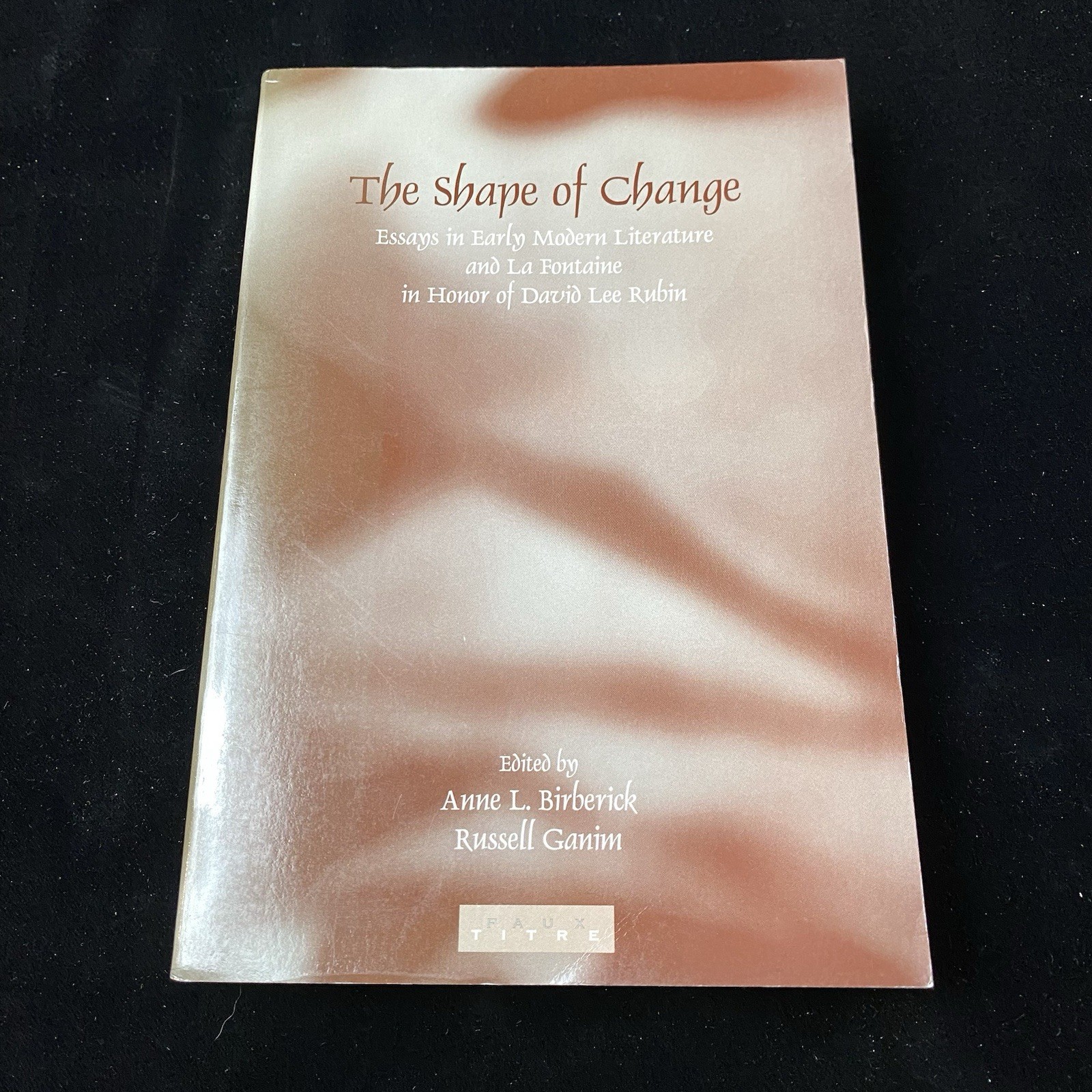 The Shape of Change: Essays in Early Modern Lit. La Fontaine David Lee Rubin PB