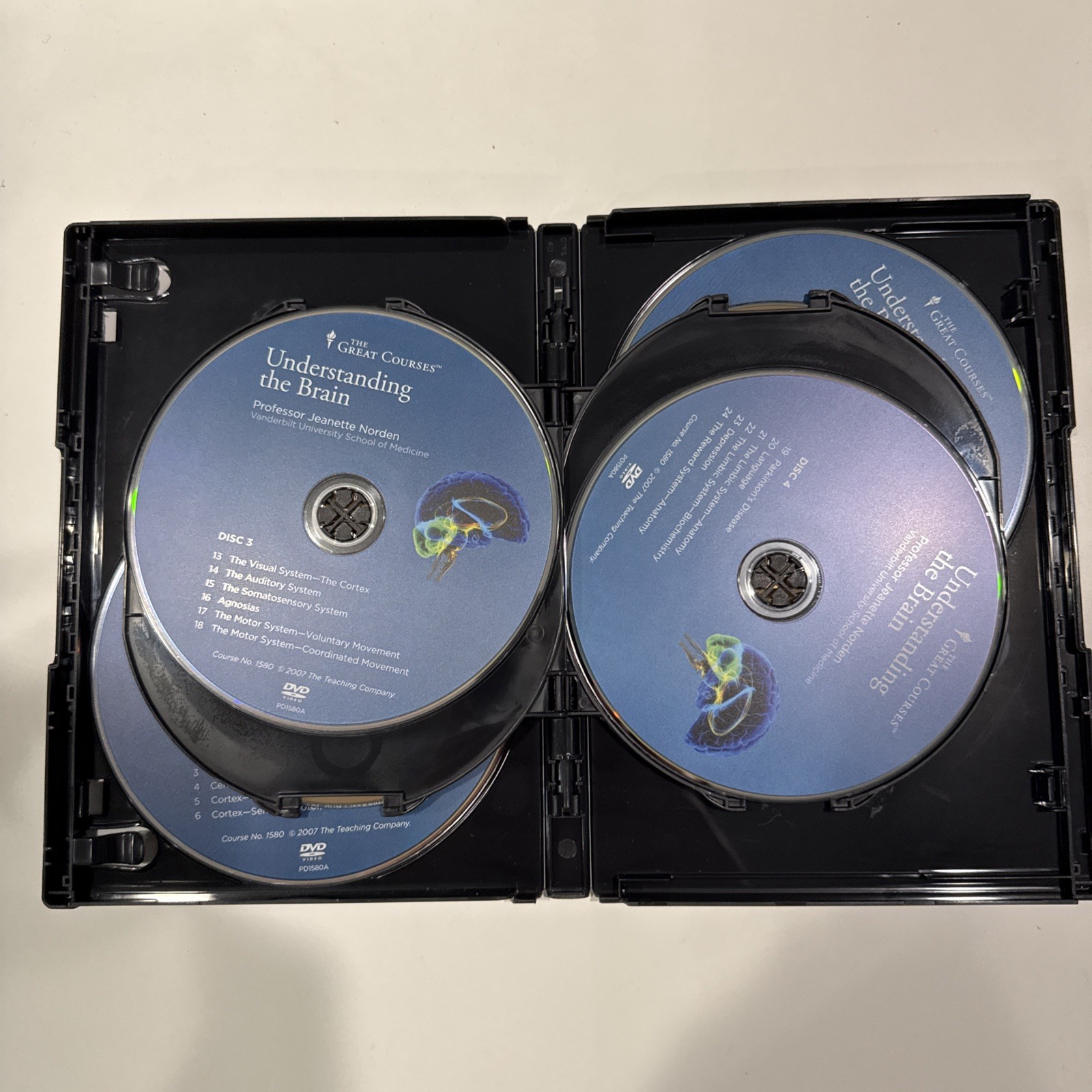 Understanding the Brain The Great Courses Vanderbilt Dr Norden 6 DVD + Book Set