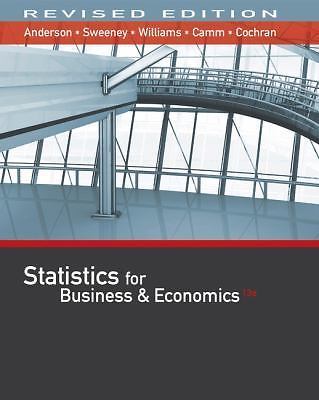 Statistics for Business and Economics, Revised (with XLSTAT Education Edition…