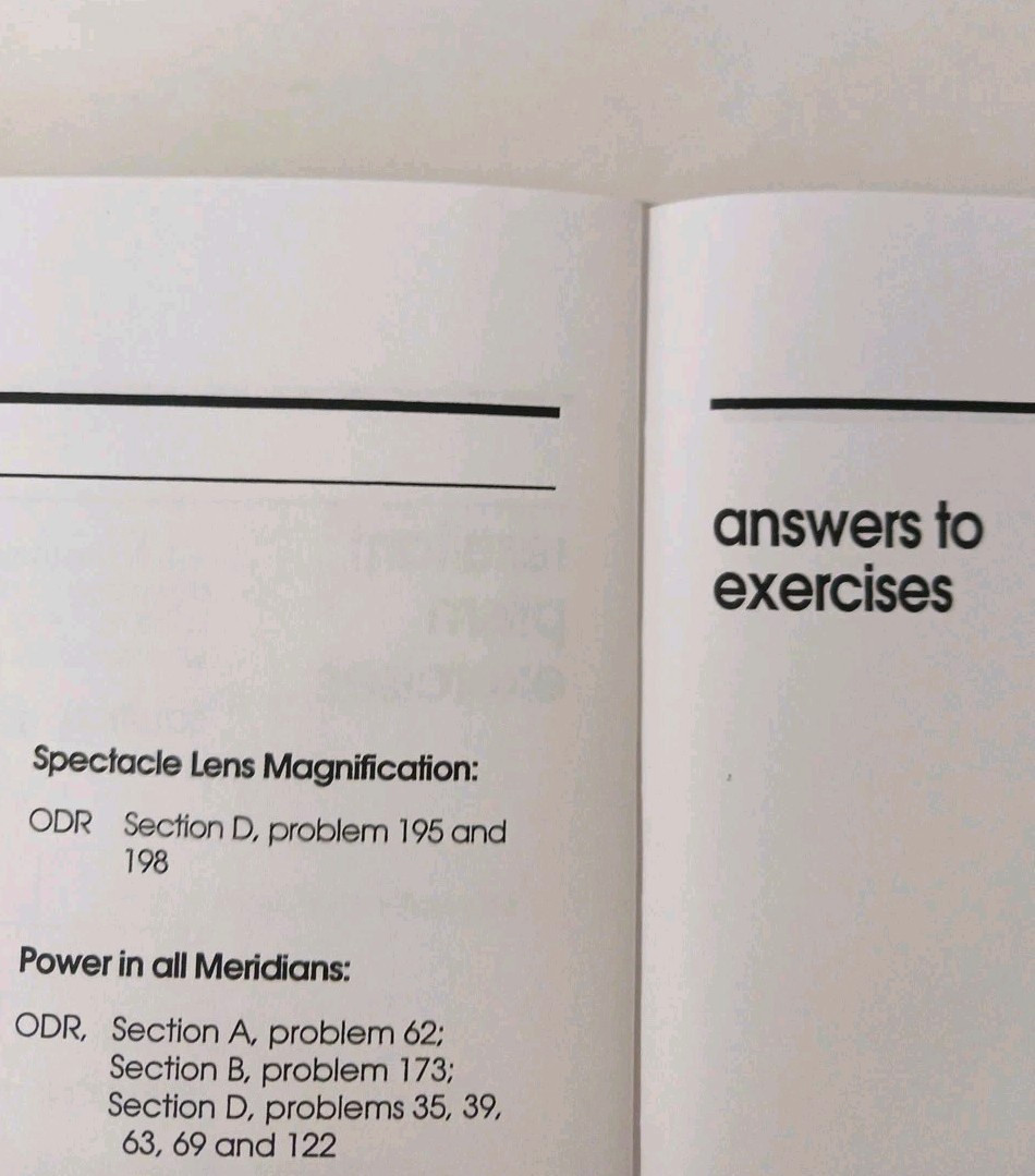 Optical Math Review: A Practical Guide for Dispensers NAO 1992 ABO Exam Prep