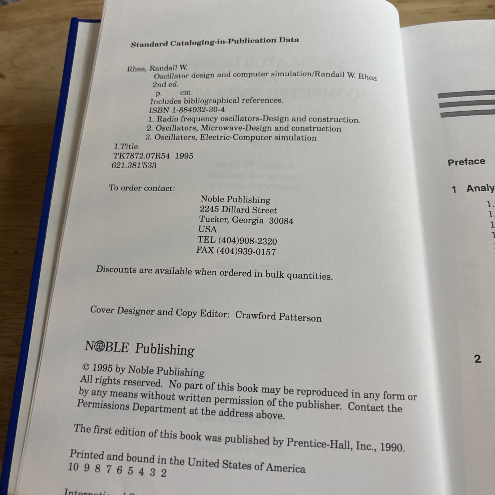 Oscillator Design and Computer Simulation by Rhea, Randall W.