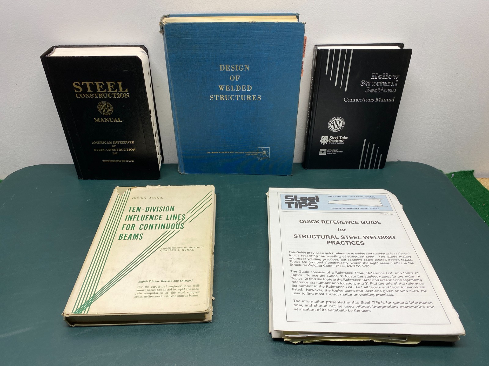 4 HC Books on Steel Construction. American Institute Of Steel Construction Plus.