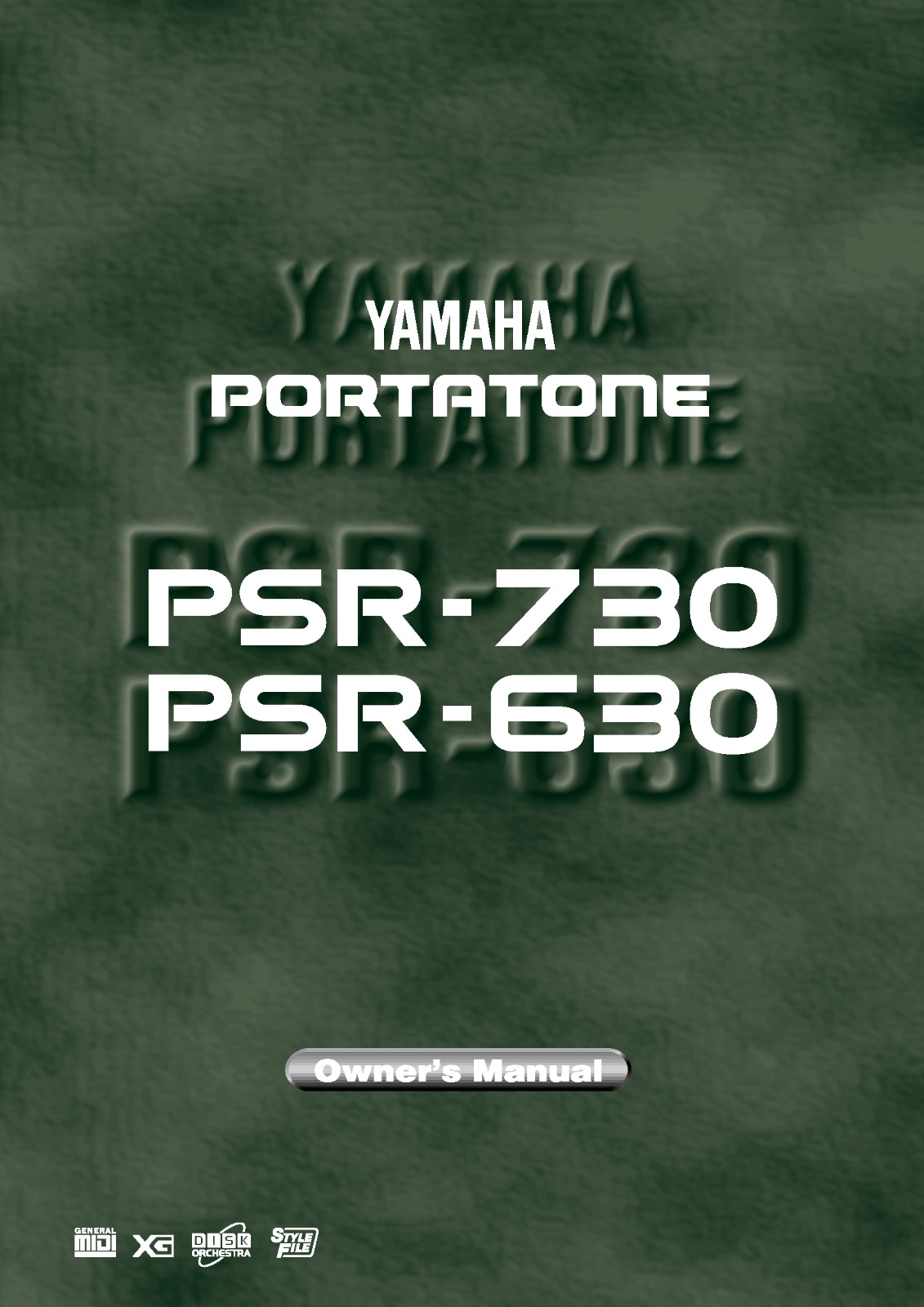 Yamaha PSR-630 PSR-730 Instruction Manual: 178 Pages & Protective Covers!